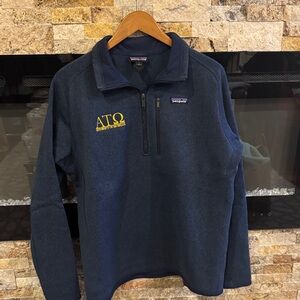 Patagonia Better Sweater Quarter Zip Blue Men's Pullover Large